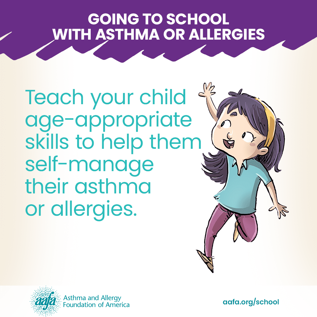 Teach your child age-appropriate skills to help them self-manage their asthma or allergies image