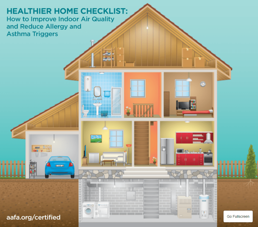 Healthier Home Checklist - How to improve your indoor air quality and reduce allergy and asthma triggers