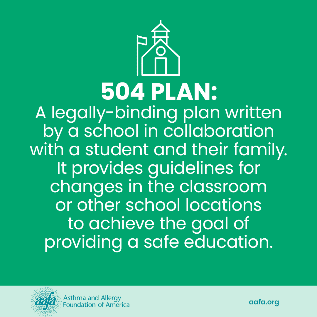 Section 504 Plans for Students With Asthma and Allergies