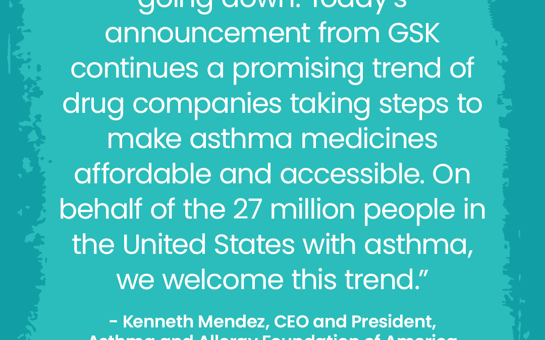 AAFA Welcomes News of Lower Costs for GSK Asthma Inhalers