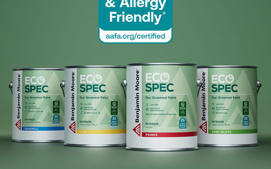Benjamin Moore’s Next Generation of Eco Spec® Paint Earns Asthma & Allergy Friendly® Certification