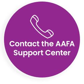 support center Contact the AAFA Support Center