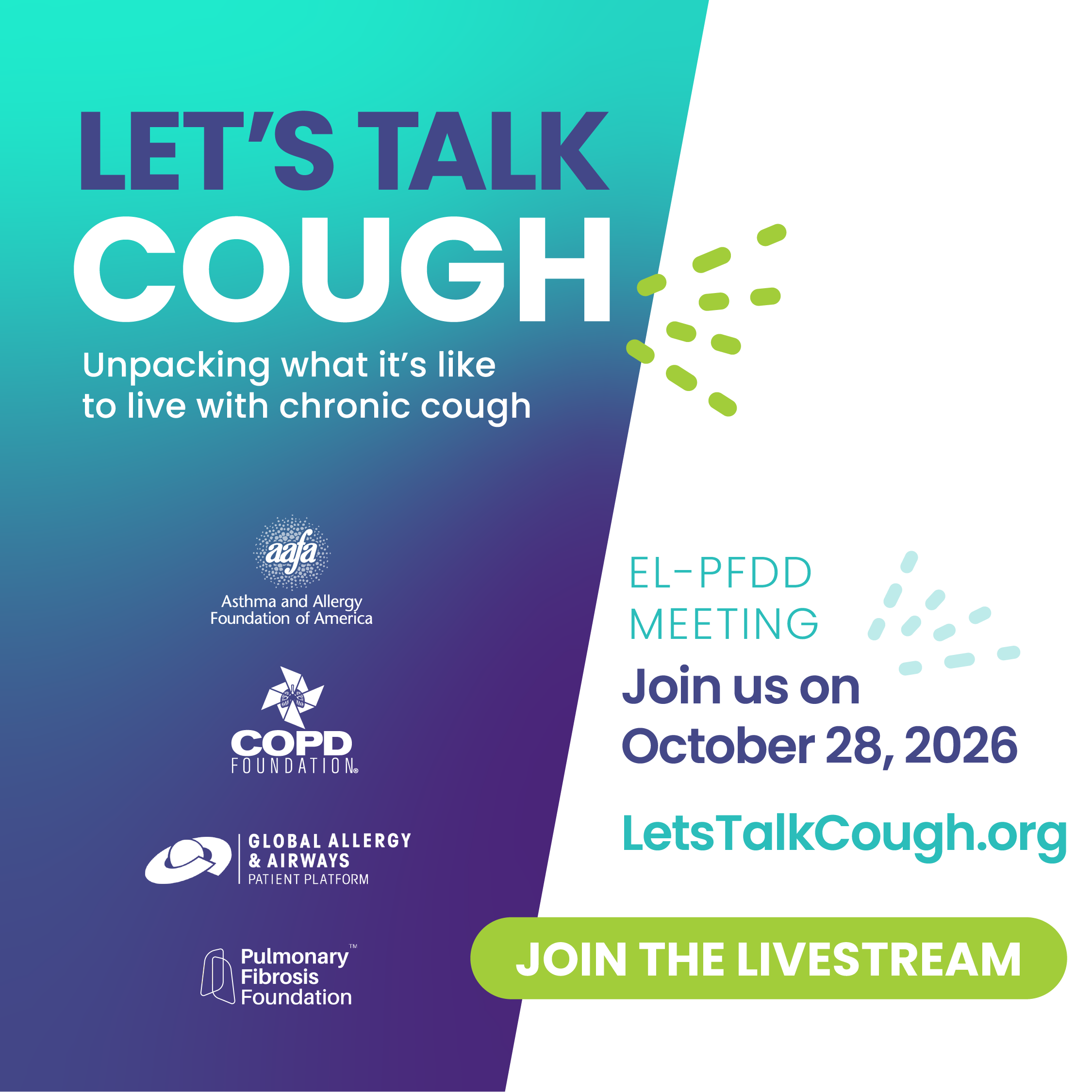 Let's Talk Cough Save the Date October 28, 2026